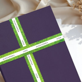 Glam Shimmer Purple And Pink Sparkle Glitter Typo サテンリボン