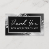 Glam Silverグリッター購入ありがとう 名刺 (正面)