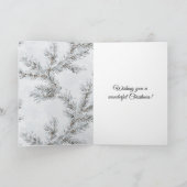 Glam Silver Christmas Tree Branches Window カード (内部)