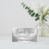 Glam Silver Foil Agate、インサートを購入いただきありがとうございます 名刺 (スタンド正面)