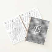 Glam Silver Monogram Recipe Book ノートブック (内部)