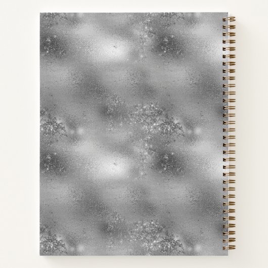 Glam Silver Monogram Recipe Book ノートブック (裏面)