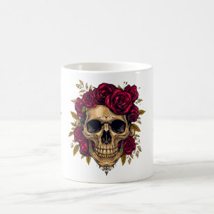 Glam Skull Mug   エレガントなゴシックハロウィンカップ コーヒーマグカップ