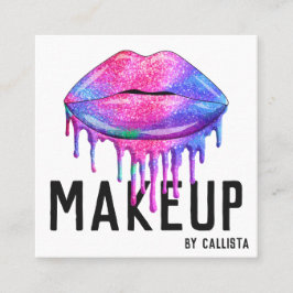 Glam Sparkly Mermaidグリッタードリップスリップメイクアップ スクエア名刺