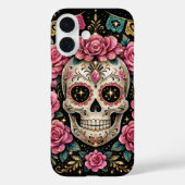 Glam Sugar Skull Phone Case – Dia de los Muertos Case-Mate iPhoneケース (裏面)