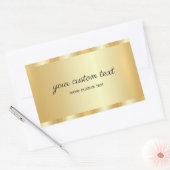 Glam Template Gold Your Custom Text Typography 長方形シール (封筒)