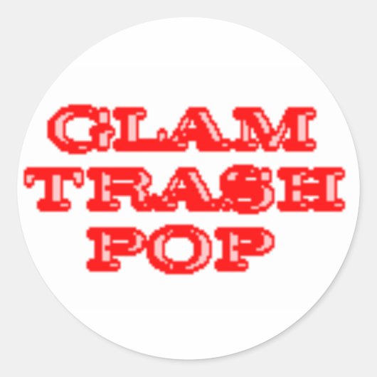 Glam Trashステッポップ・アートのカー ラウンドシール (正面)