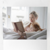 Glam Two-Tone金ゴールド/銀書道写真 三つ折りカード (内部最初)