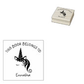 Glam Unicorn蔵書票この本は名前に属する ラバースタンプ (押印)