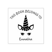 Glam Unicorn蔵書票この本は名前に属する ラバースタンプ (インプリント)