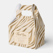 Glam Zebra Stripes Safariありがとう金ゴールドID1151 フェイバーボックス (正面サイド)