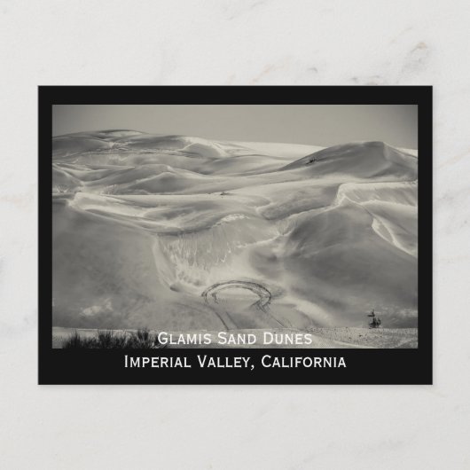 Glamisの砂丘の砂漠のImperial Valleyの写真 ポストカード (正面)