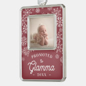 glammaに昇格 |ベビー写真おばあちゃん シルバープレートフレームオーナメント (左)