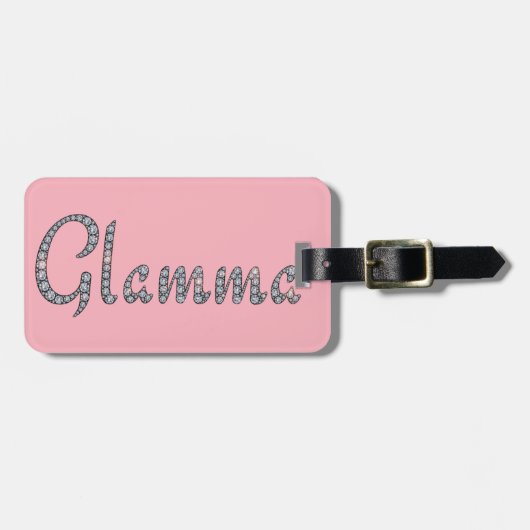 Glammaのきらきら光るな荷物のラベル ラゲッジタグ (正面横)