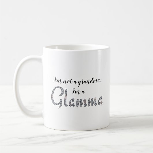 Glammaののどきらきら光るなラインストーンのデザイン コーヒーマグカップ (左)