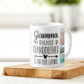 Glamma孫おもしろいの名前とフォトコラージュ コーヒーマグカップ