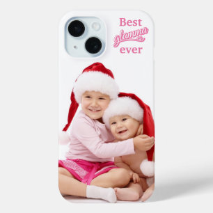 Glamma最高の Ever photo pink/white on white iPhone 15ケース