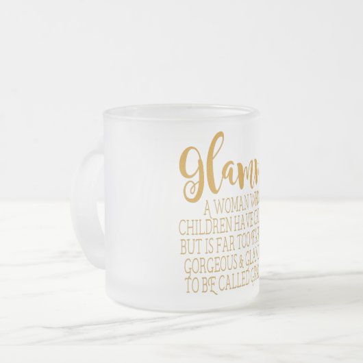 Glamma -すばらしい祖母 フロストグラスマグカップ (正面左)