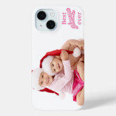 Glamma 最高の Ever横向き写真ピンク/白 Case-Mate iPhoneケース (裏面)