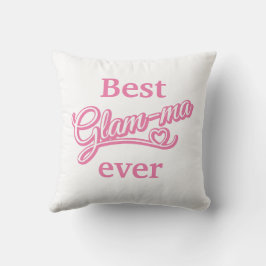 Glamma Ever 最高の Photo pink/white Pillow クッション