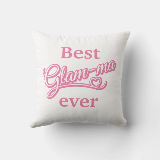 Glamma Ever 最高の Photo pink/white Pillow クッション (裏面)