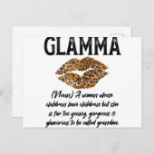 Glamma Leopard Lipsキス- Glam-Ma説明 – Mot ポストカード (正面/裏面)