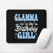 Glamma Of The Birthday Girl Snowflakes Winter Chri マウスパッド (マウス)