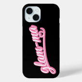Glamma pink/white on black Case-Mate iPhoneケース (裏面)
