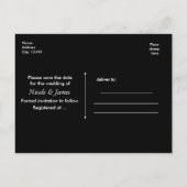 Glamorシックな金ゴールドホイルフェイク日付写真を保存 案内ポストカード (裏面)