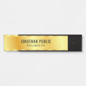 Glamor金ゴールドフェイクメタリックルックモダンテンプレート サインプレート (正面)