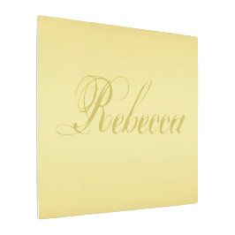 Glamor金ゴールド背景パーソナライズされたテンプレート名 メタルプリント