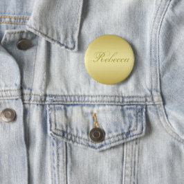 Glamor金ゴールド背景パーソナライズされたテンプレート名 缶バッジ