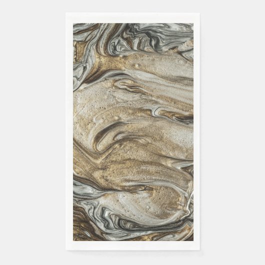 glamor 003液体茶色の色の紙ゲストタオル (正面)