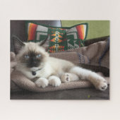 Glamor Blue Eed Siamese Kittenの写真 ジグソーパズル (横)
