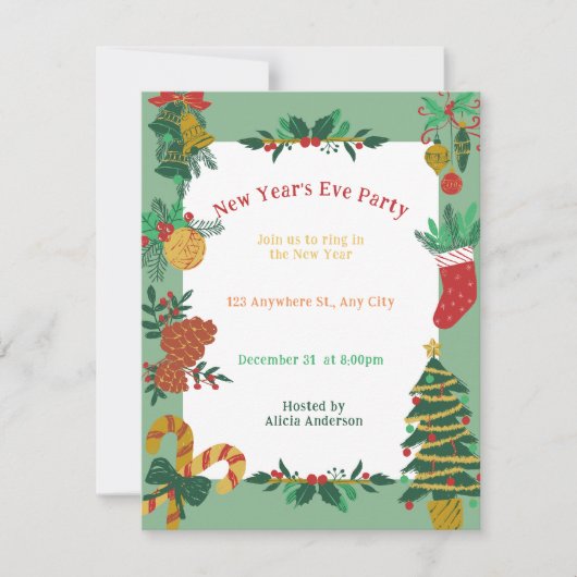 Glamor in Framesパーティの招待状 シーズンカード (正面)