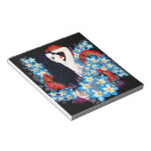 Glamor Model in Poppy flower bed, ART by LeahG ノートパッド (アングル)