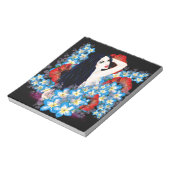 Glamor Model in Poppy flower bed, ART by LeahG ノートパッド (回転)