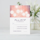 glamor string light lanterns結婚式RSVPカード 出欠カード (スタンド正面)