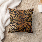 Glamoratti Leopard Print Throw Pillow クッション (ブランケット)