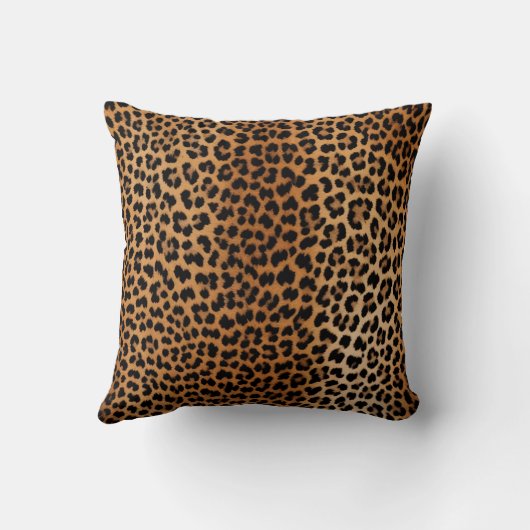 Glamoratti Leopard Print Throw Pillow クッション (裏面)