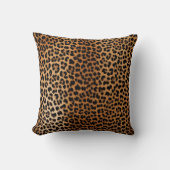 Glamoratti Leopard Print Throw Pillow クッション (正面)