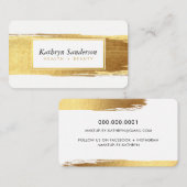 GLAMOROUS金ゴールドブラシのストロークは眉とまつげを生み出す 名刺 (正面/裏面)