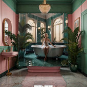 Glamorous 1920s vibes シャワーカーテン