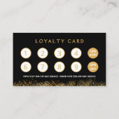 Glamorous Black & Gold Lash Tech  ロイヤリティカード (裏面)