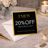 Glamorous Black & Gold Lash Tech  割引カード