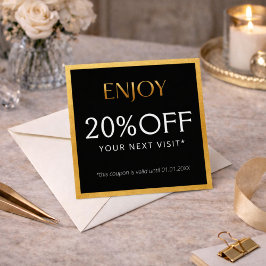 Glamorous Black & Gold Lash Tech  割引カード