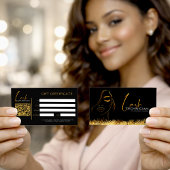 Glamorous Black & Gold Lash Tech Gift Certificate