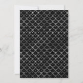 Glamorous Black Silver Art Deco Wedding 招待状 (裏面)