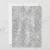 Glamorous Black Silver Leopard Spots Wedding 招待状 (裏面)