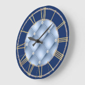 Glamorous Blue and Silver ラージ壁時計 (傾斜)